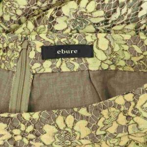 ebure フラワーレースロングスカート フレア 38 アイボリー /MY OS