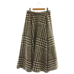 MADISONBLUE CIRCULAR SK HT TWEED スカート 02 ブラック ホワイト
