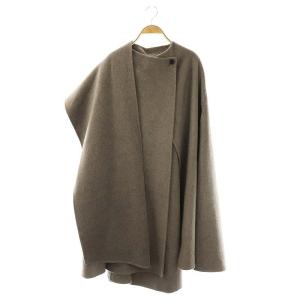 ラムカシミヤ マントコート グレー