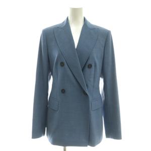 ダブル テーラードジャケット ブレザー 40 青 ブルー /AT OS