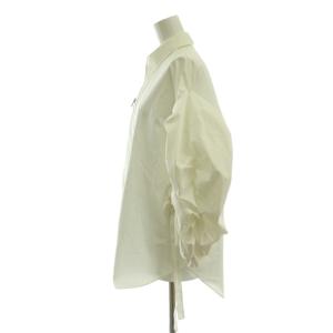 Alexander McQueen 袖シャーリング ジップアップ シャツ ジャケット 40 ホワイト