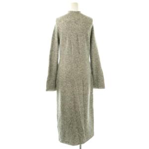 Theory FINE AVALON 2 SEAMLESS LS DR ニットワンピース ロング S グレー /DF