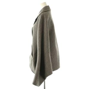 christian wijnants チェック ショートコート チェスター 36 黒 ブラック 白 ホワイト /AT OS