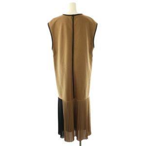 ADORE ナンジジャージーワンピース マキシ ロング ノースリーブ 38 茶 ブラウン 黒 ブラック /AT OS