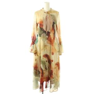 UNDRESSED AMELIA INK ART DRESS ワンピース S ベージュ