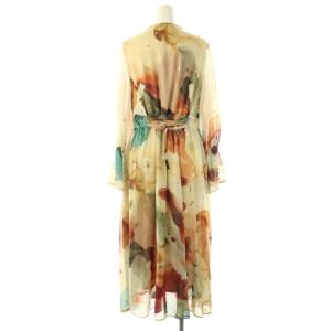 Ameri VINTAGE UNDRESSED AMELIA INK ART DRESS ワンピース S ベージュ