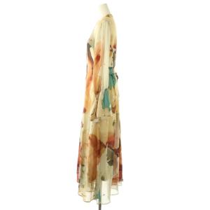 Ameri VINTAGE UNDRESSED AMELIA INK ART DRESS ワンピース S ベージュ