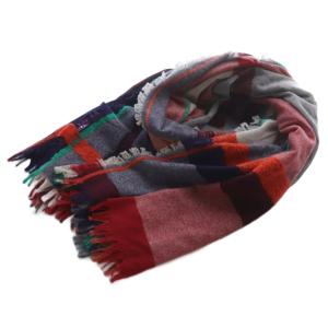nume チェック ストール マルチカラー /SR33