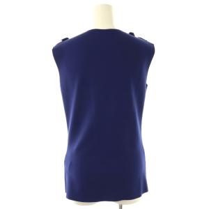 DRIES VAN NOTEN フリル ノースリーブ カットソー S ブルー