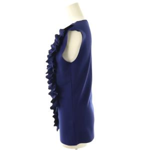 DRIES VAN NOTEN フリル ノースリーブ カットソー S ブルー