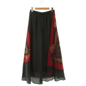 Ameri VINTAGE MEDI TWIN CHEETAH FAKE SCARF SKIRT スカート フレア マキシ ロング