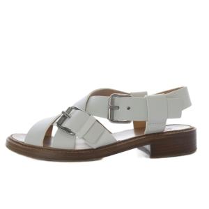 BLISS サンダル フラップ ストラップ レザー 36 ホワイト /YO17