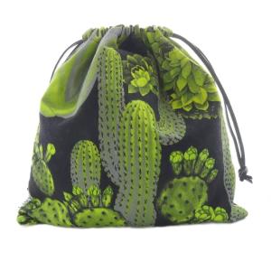 LOEWE Paulas Ibiza サボテン ドローストリングポーチ 黒 ブラック 緑 グリーン /SR OH