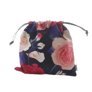 LOEWE Paulas Ibiza ローズ ドローストリングポーチ 黒 ブラック /SR7 OH