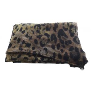 Faliero Sarti アニマル柄 ストール 茶色 ブラウン /SR22