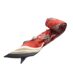 FENDI ラッピー スカーフ 総柄 赤 レッド /SR11 OH