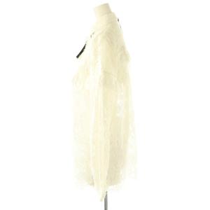 Adonisis レース シャギー ブラウス 長袖 F 白 ホワイト /AT OS