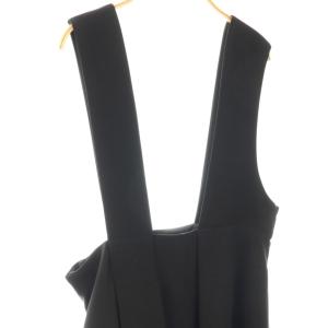 ENFOLD 25SS STRAP JUMPER-SKIRT ジャンパースカート ロング アシンメトリー 38 ブラック