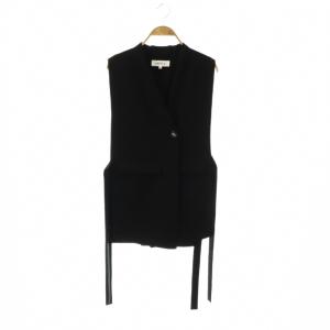 25AW CACHE-COEUR OPEN VEST ベスト ロング 38 ブラック /HK OS