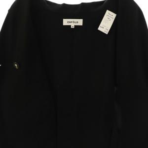 ENFOLD 25AW CACHE-COEUR OPEN VEST ベスト ロング 38 ブラック /HK OS