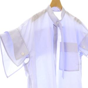 ENFOLD 25SS ROLL-UP SLEEVES SHIRT 38 ラベンダー