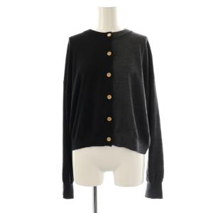 25AW BICOLOR CARDIGAN カーディガン 38 グレー ブラック
