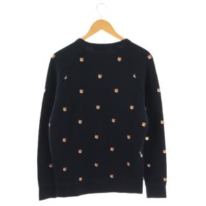 Maison Kitsuné エンブロイダリークルーネックスウェット トレーナー S ネイビー /DF OS