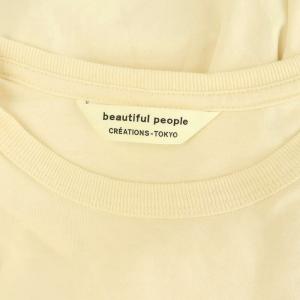 beautiful people jersey vertical logo long カットソー ロンT 長袖 刺繍 36 アイボリー /MY