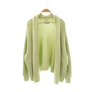 25SS シャイニートッパーカーデ カーディガン ラメ 前開きトッパー 2 緑 グリーン /AT OS