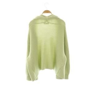 JUSGLITTY 25SS シャイニートッパーカーデ カーディガン ラメ 前開きトッパー 2 緑 グリーン /AT OS