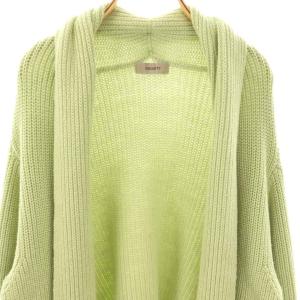 JUSGLITTY 25SS シャイニートッパーカーデ カーディガン ラメ 前開きトッパー 2 緑 グリーン /AT OS