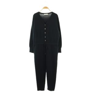 23SS ブライトスポンジーニット オールインワン 36 ネイビー /DF OS