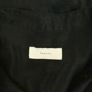 かぐれ リネンギャザーシャツワンピース ロング バンドカラー F ブラック /MY OS