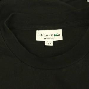 LACOSTE ベーシックロングスリーブTシャツ ロンT ワッペン US M ブラック /MY OS
