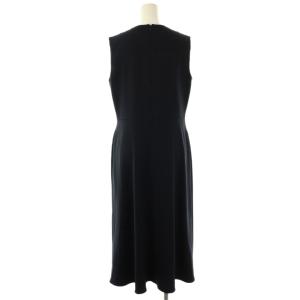 M-Premier クチュール COUTURE パールボタンノースリーブワンピース ロング 36 ネイビー /DO OS