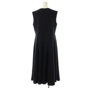 Aveniretoile バックサテン切替ワンピース ノースリーブ ロング 36 ネイビー /HK OS