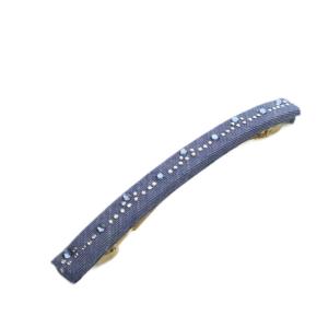 acca バレッタ ラインストーン デニム地 紺 ネイビー /SR51