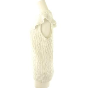 René 24年 ノースリーブ ラメミックスニット カットソー ノースリーブ 36 アイスホワイト色 /NR OS