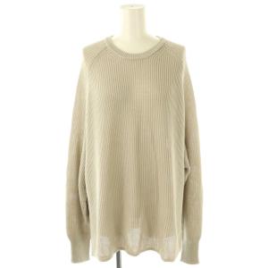 24SS ニット コットンコードプルオーバー セーター グレージュ /DF OS