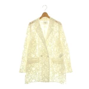 アメリ AMERI FLOWER MIX LACE SHEER JACKET テーラードジャケット F