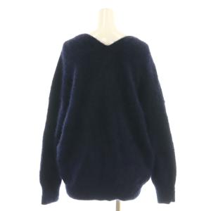 Whim Gazette WhimGazette FOXEY Vネップルオーバーニット セーター カシミヤ混 F ネイビー /DO OS SH