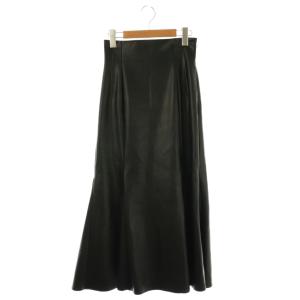 フェイクレザー マーメイドスカート ロング 36 ブラック /DF OS SH