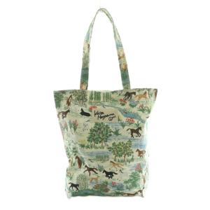 ×那須ファームヴィレッジ NASU FARM VILLAGE プリントトートバッグ マルチカラー 白 ホワイト