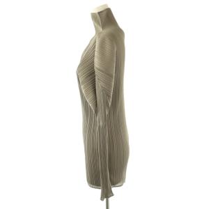 PLEATS PLEASE ISSEY MIYAKE イッセイミヤケ プリーツ ハイネック カットソー 長袖 3 グレー /NR OS