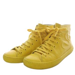 GUCCI スニーカー ハイカット レザー 36 イエロー 455497 /YO5