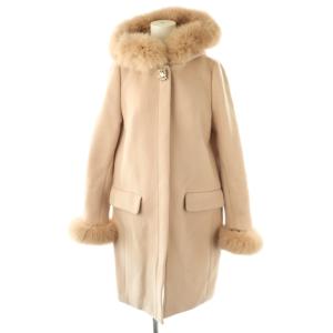 ウール ファー 5WAYコート フード付き 2 ピンクベージュ /ES OS