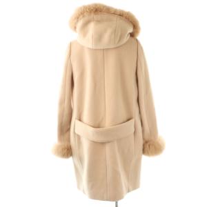 Apuweiser-riche ウール ファー 5WAYコート フード付き 2 ピンクベージュ /ES OS