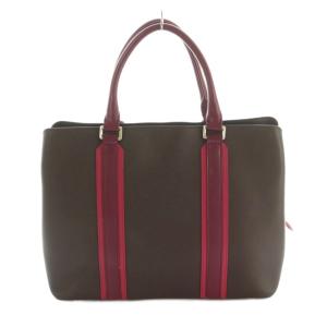 PAUL SMITH ハンドバッグ レザー 茶 紫 /MI OS
