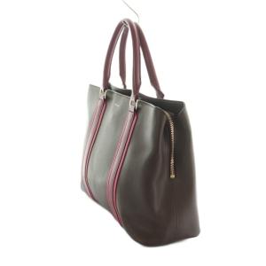 PAUL SMITH ハンドバッグ レザー 茶 紫 /MI OS