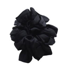 acca シュシュ ヘアゴム 黒 ブラック /SR36